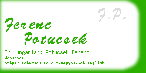 ferenc potucsek business card